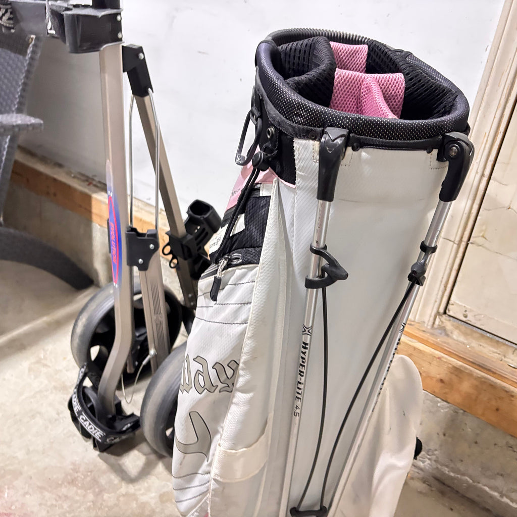 K339 Callaway Womens Golf bag, clubs and caddy