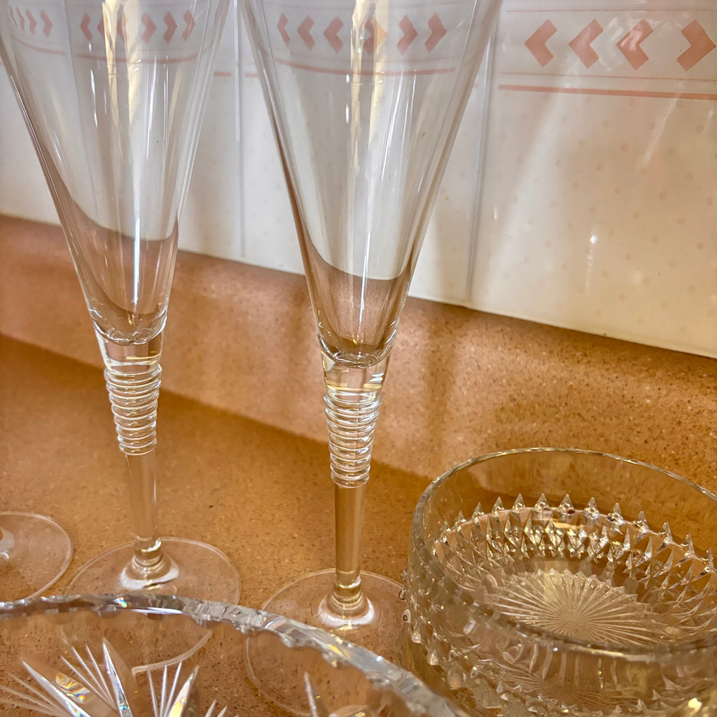 K353 Vintage Crystal and Glass Grouping