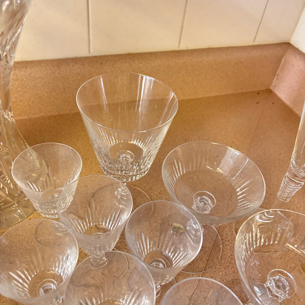 K353 Vintage Crystal and Glass Grouping