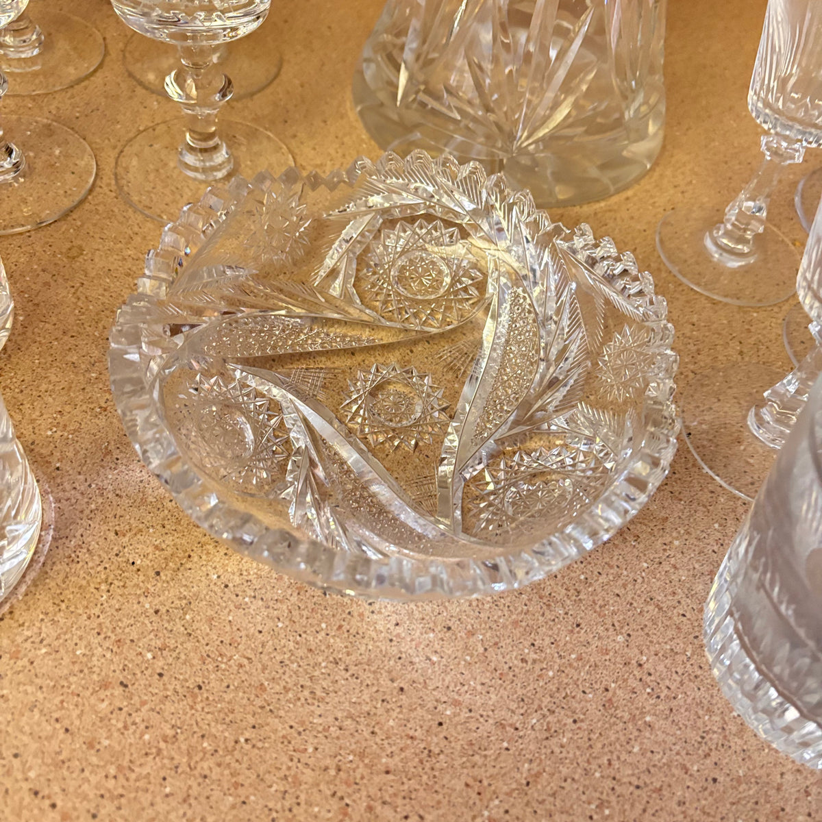 K353 Vintage Crystal and Glass Grouping