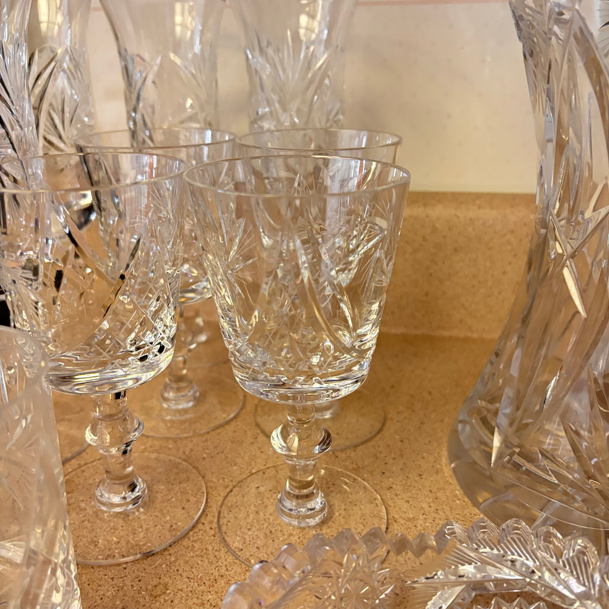 K353 Vintage Crystal and Glass Grouping