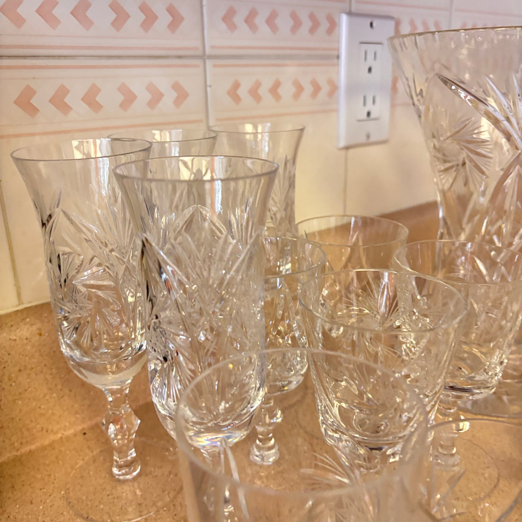 K353 Vintage Crystal and Glass Grouping