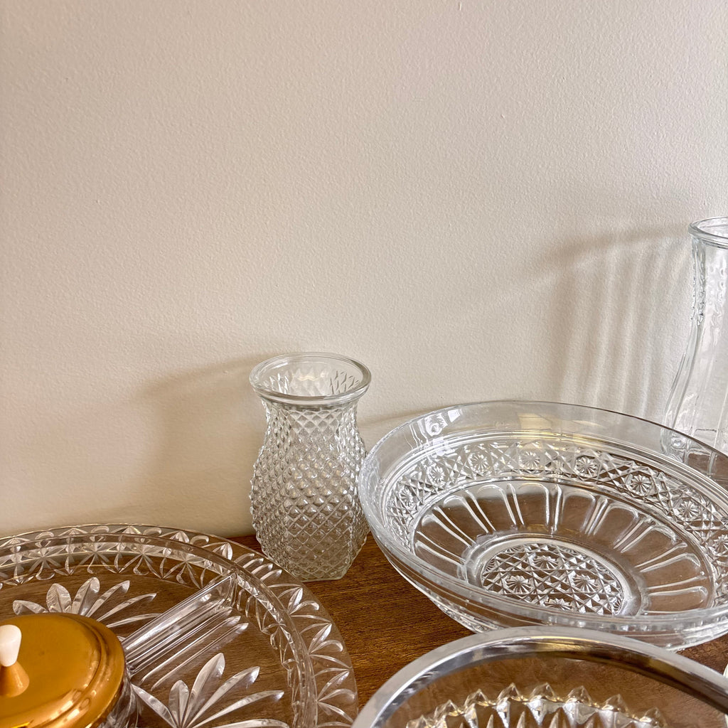 K361 Vintage Clear Glass Grouping (bowls, candy dishes and more)