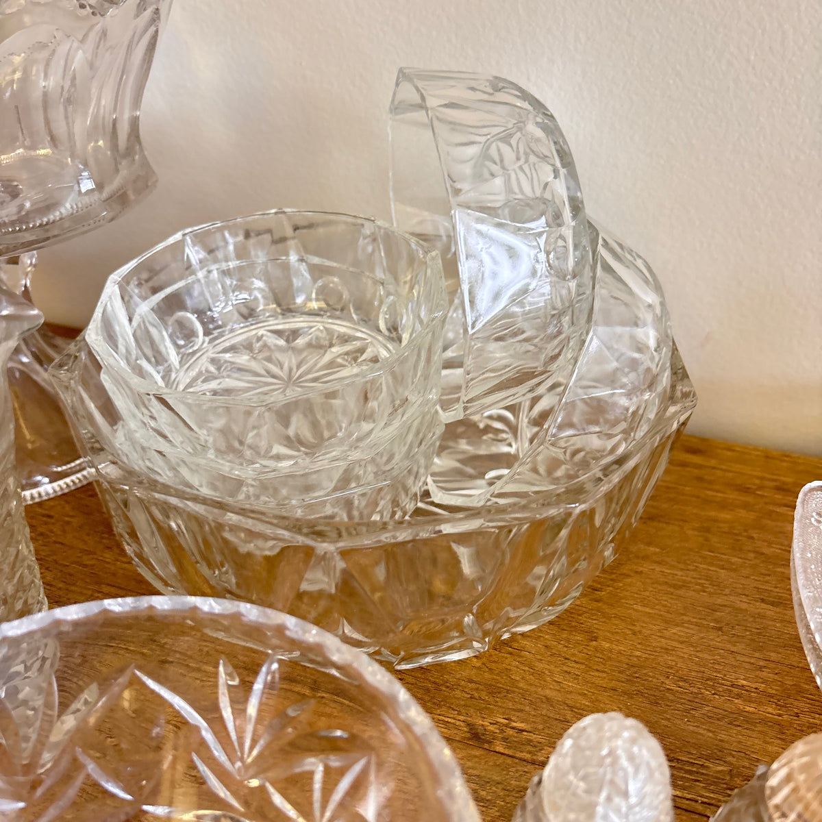 K361 Vintage Clear Glass Grouping (bowls, candy dishes and more)