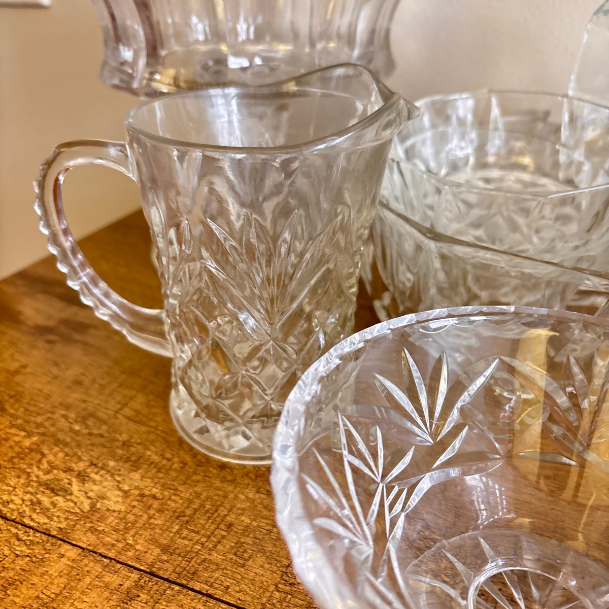 K361 Vintage Clear Glass Grouping (bowls, candy dishes and more)