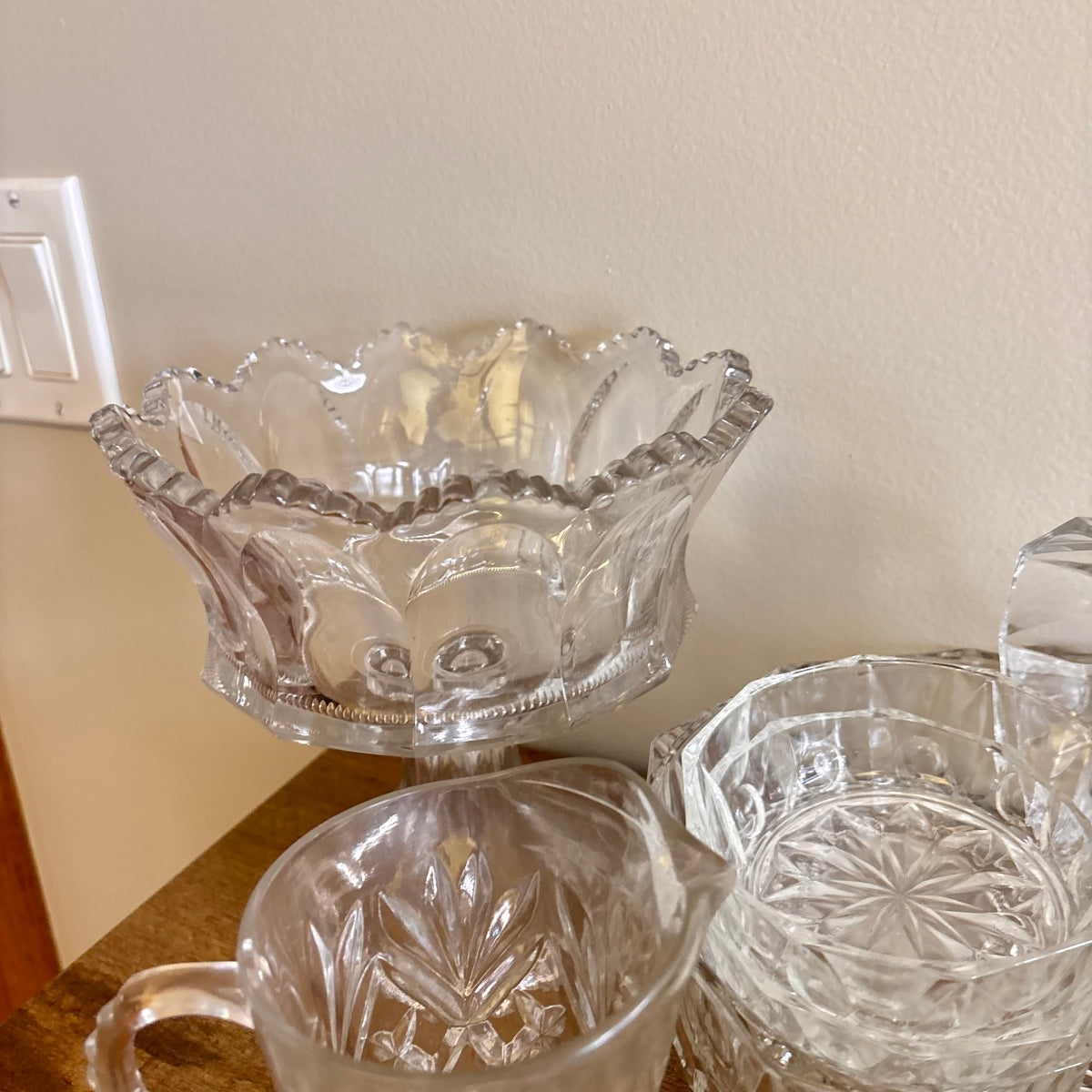 K361 Vintage Clear Glass Grouping (bowls, candy dishes and more)