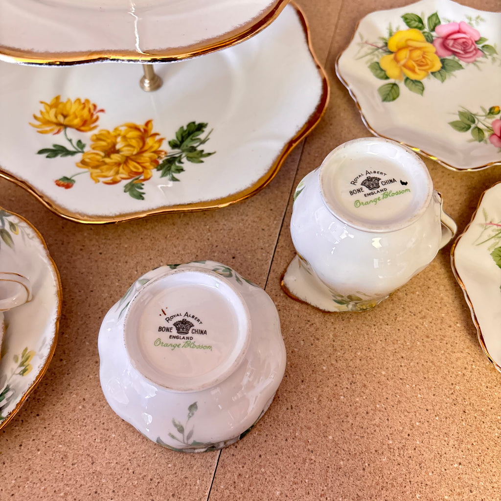K363 Vintage china grouping (assorted patterns)