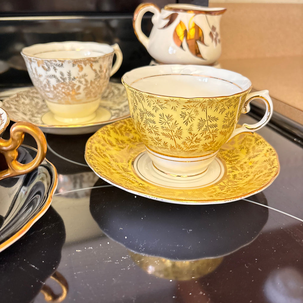 K365 Vintage Tea Cup and Saucer Grouping (various patterns)