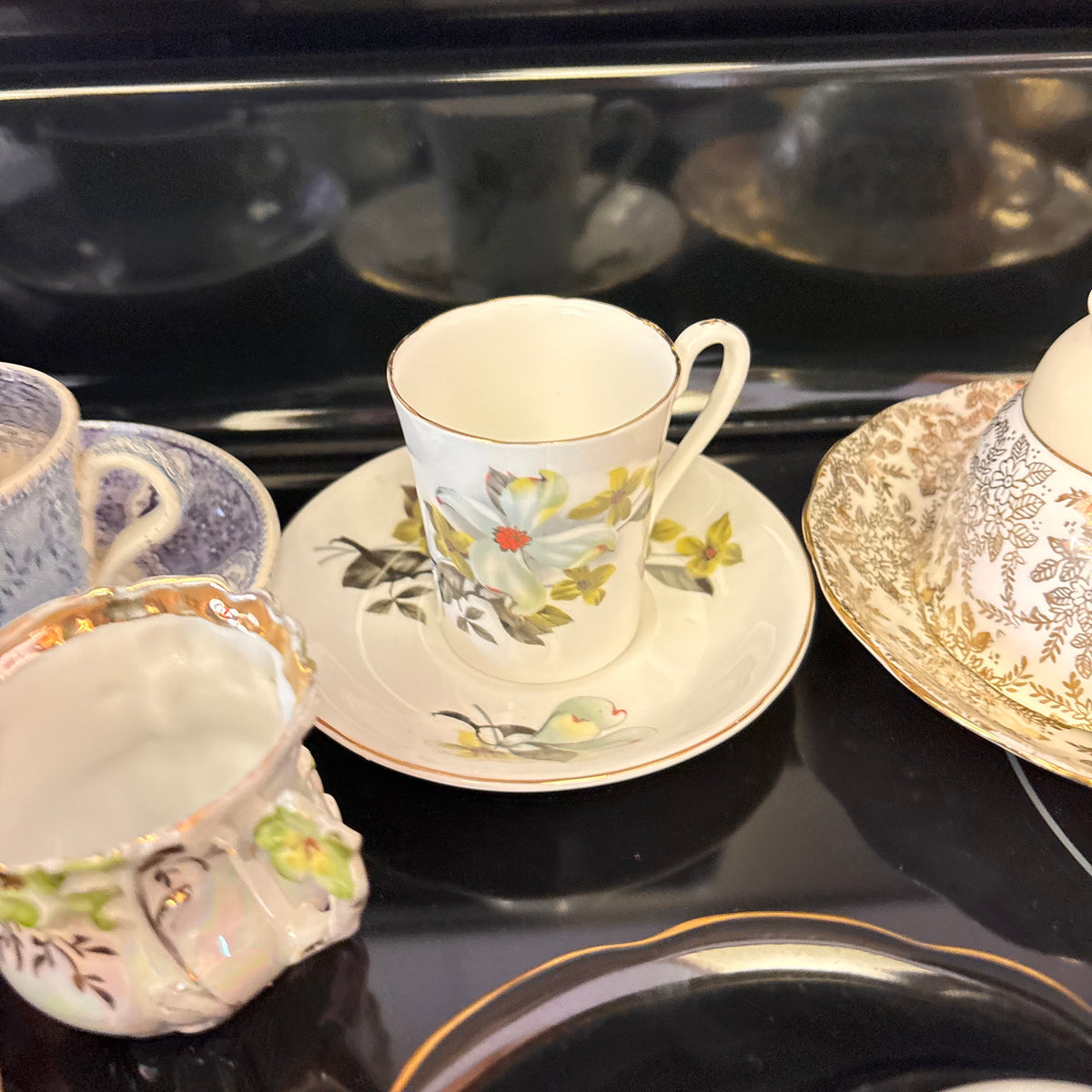 K365 Vintage Tea Cup and Saucer Grouping (various patterns)