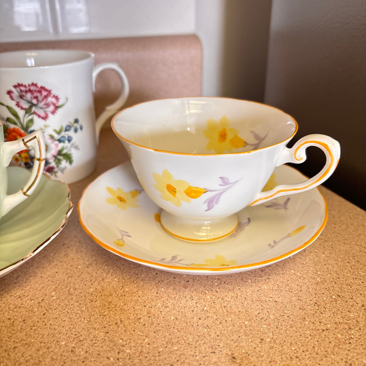 K366 Vintage Tea Cup and Saucer Grouping (various patterns)