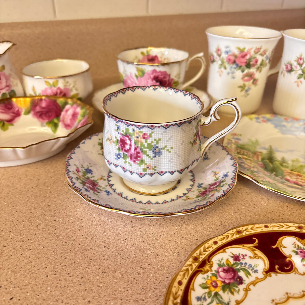 K367 Vintage China Grouping (various patterns)