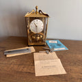 K369 Vintage Schatz 400 Day Clock with original purchase documentation (in working condition)