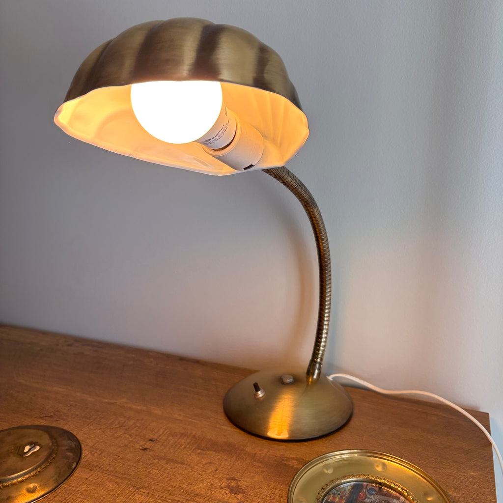 K372 Vintage Brass Grouping (brass base lamp and more) ***cabinet not included