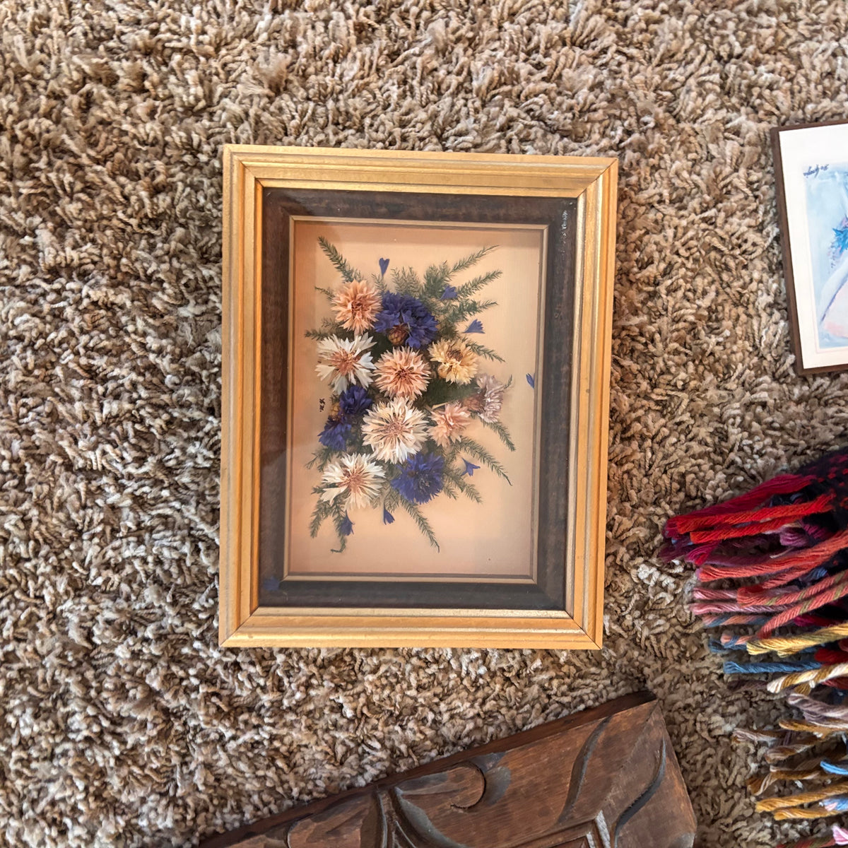 K373 Vintage Grouping (framed floral print and more)