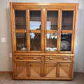 K383 Tradition rustic china cabinet with glass doors (contents not included)