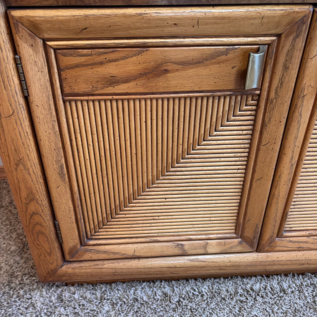 K383 Tradition rustic china cabinet with glass doors (contents not included)