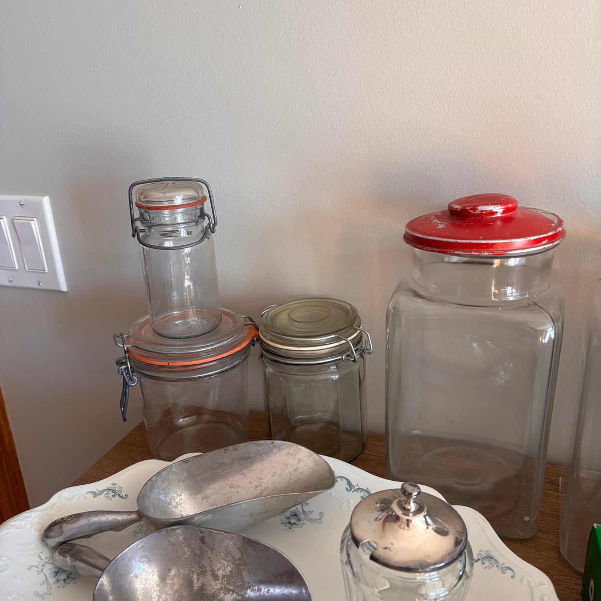 K386 Vintage Kitchen Grouping (glass jars and more)