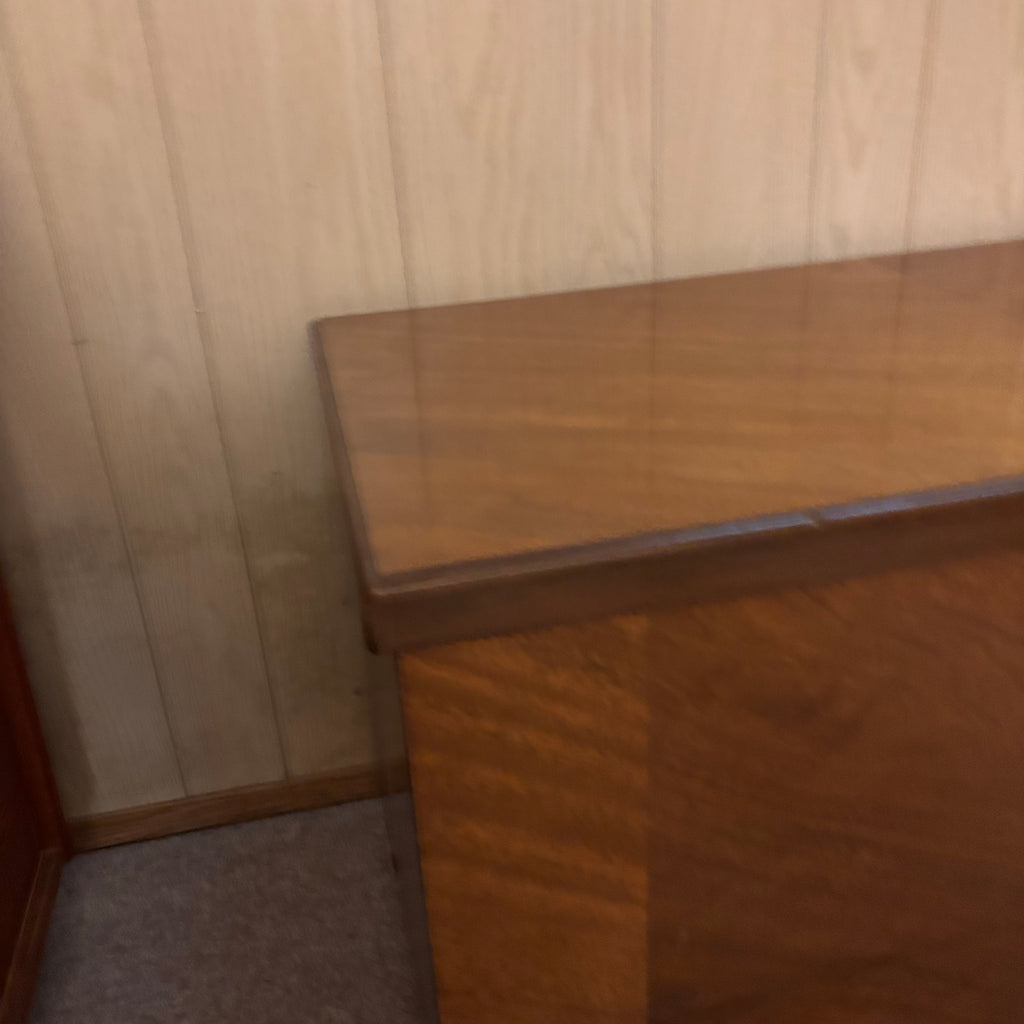K394 Vintage wooden chest with drawer (no key)
