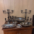 K397 Silver Plate Grouping (candelabras and more)