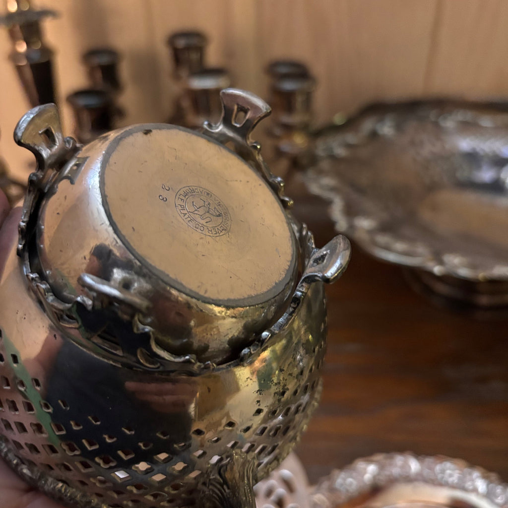 K397 Silver Plate Grouping (candelabras and more)