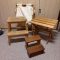 K503 Wooden Home Grouping (stools and more)