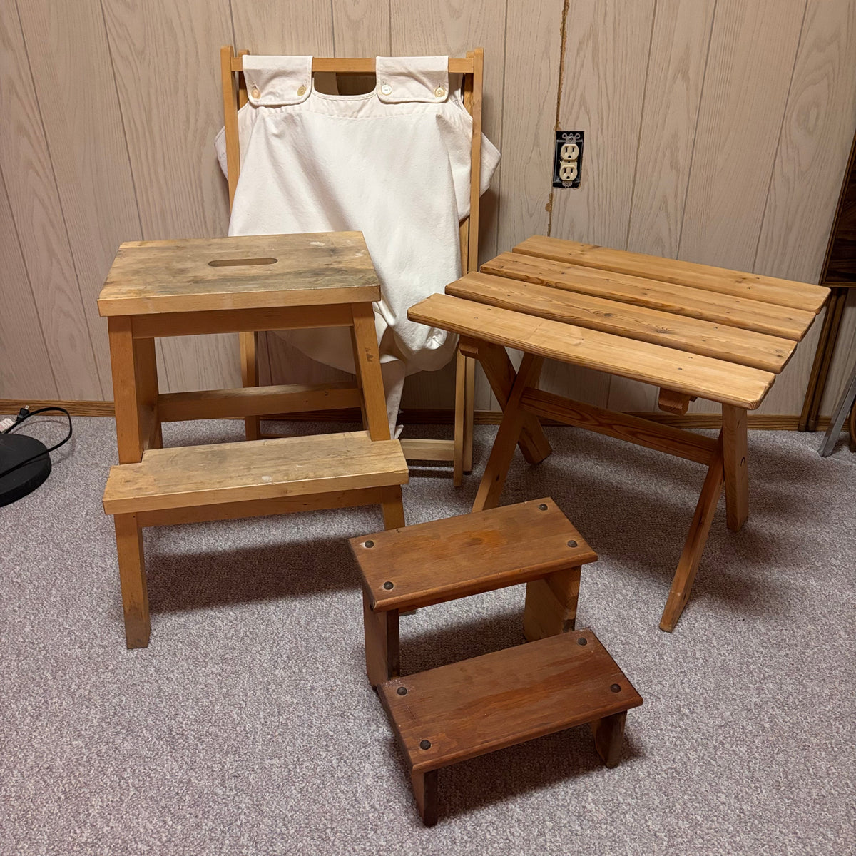 K503 Wooden Home Grouping (stools and more)