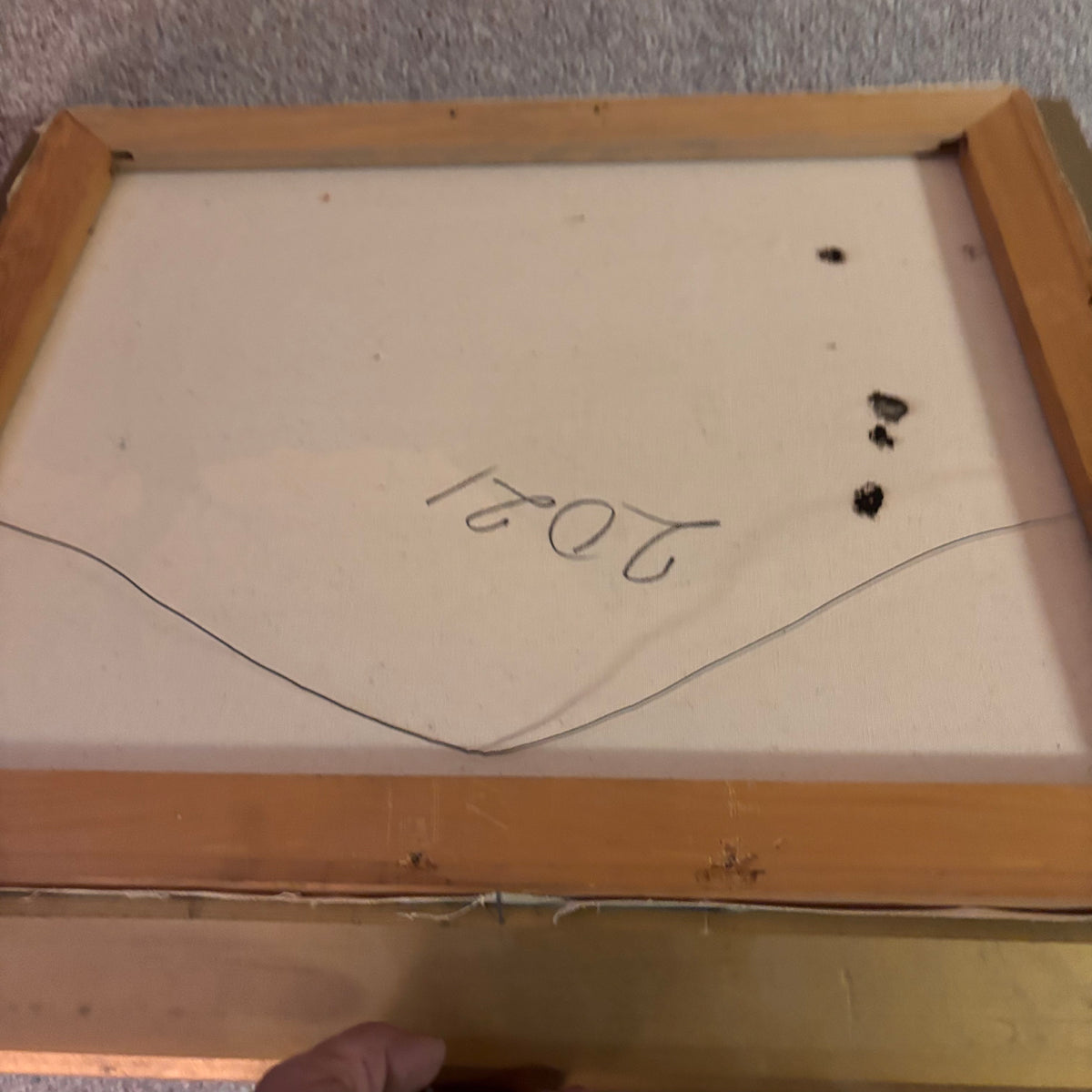 K509 Vintage framed painting (28" x 26")