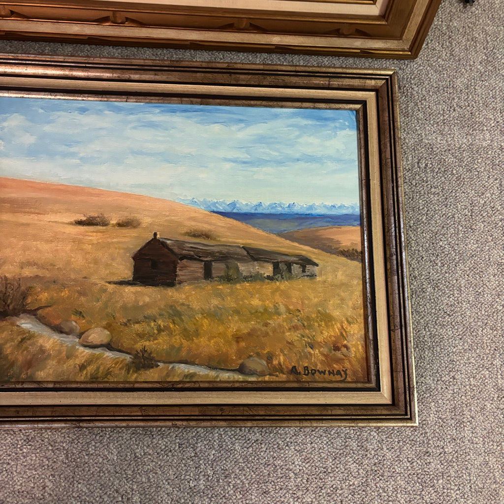 K510 Set of 2 vintage framed paintings