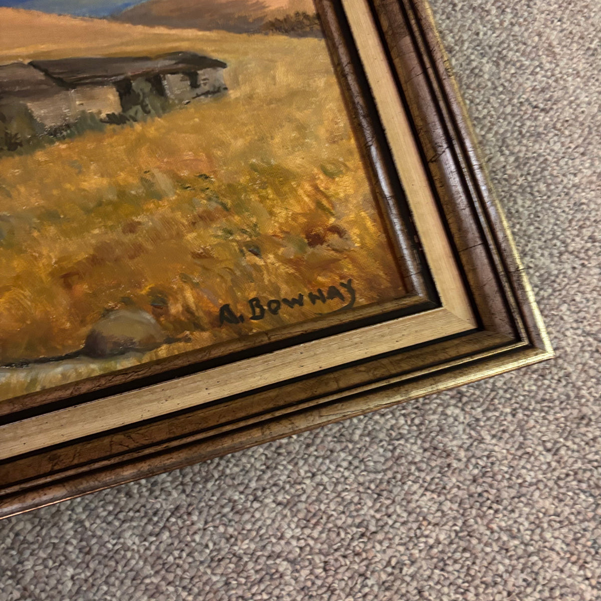 K510 Set of 2 vintage framed paintings
