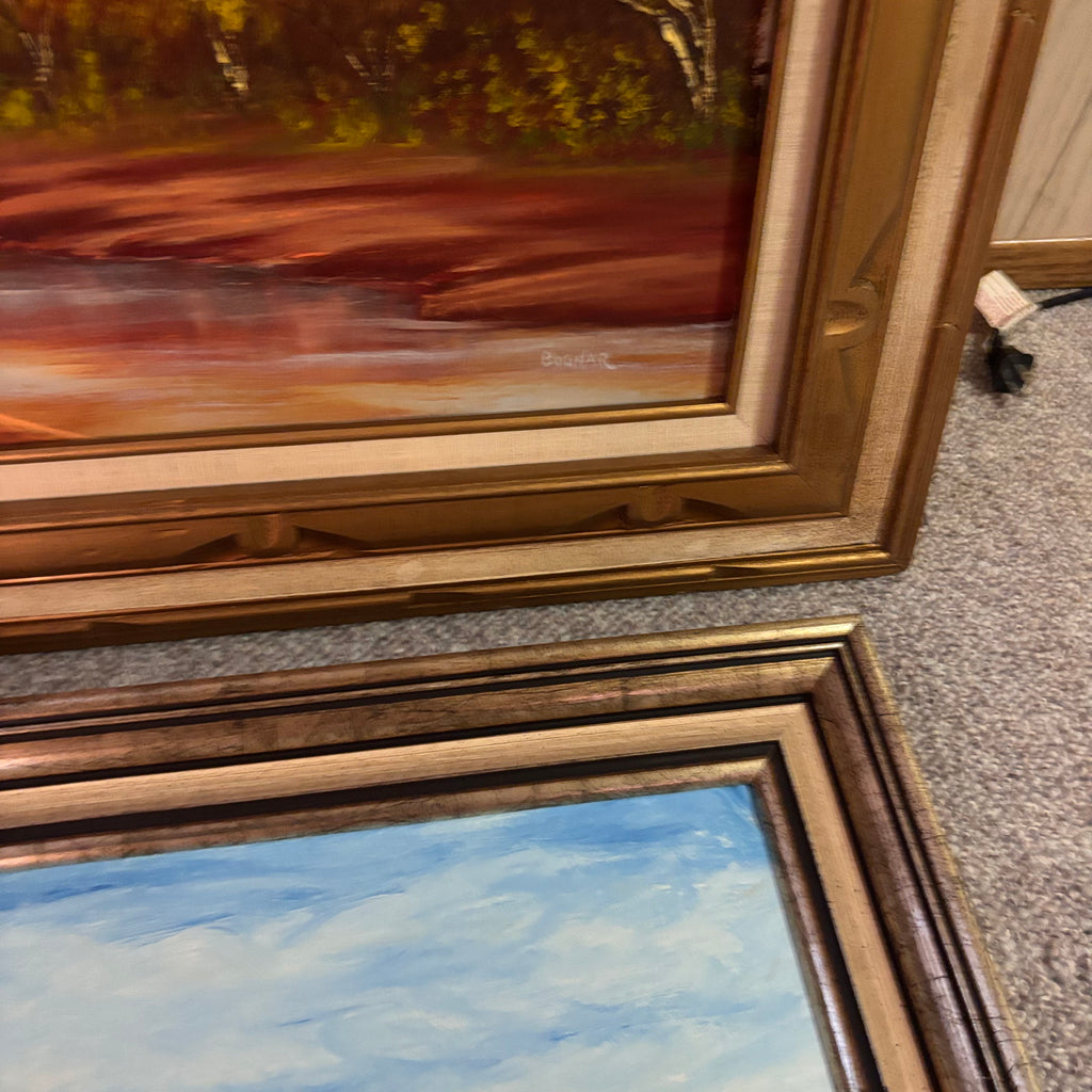 K510 Set of 2 vintage framed paintings