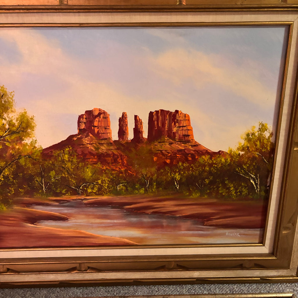 K510 Set of 2 vintage framed paintings