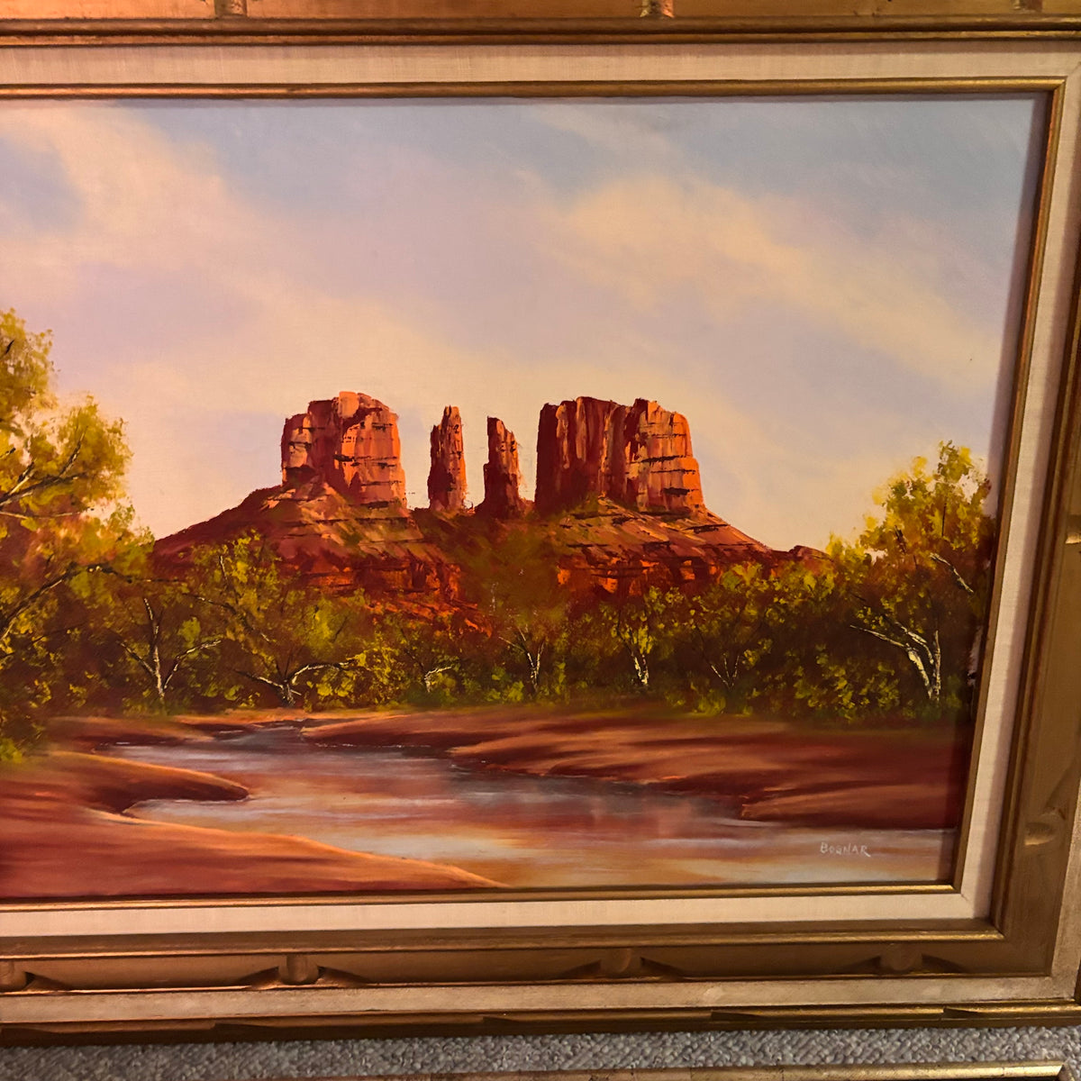 K510 Set of 2 vintage framed paintings