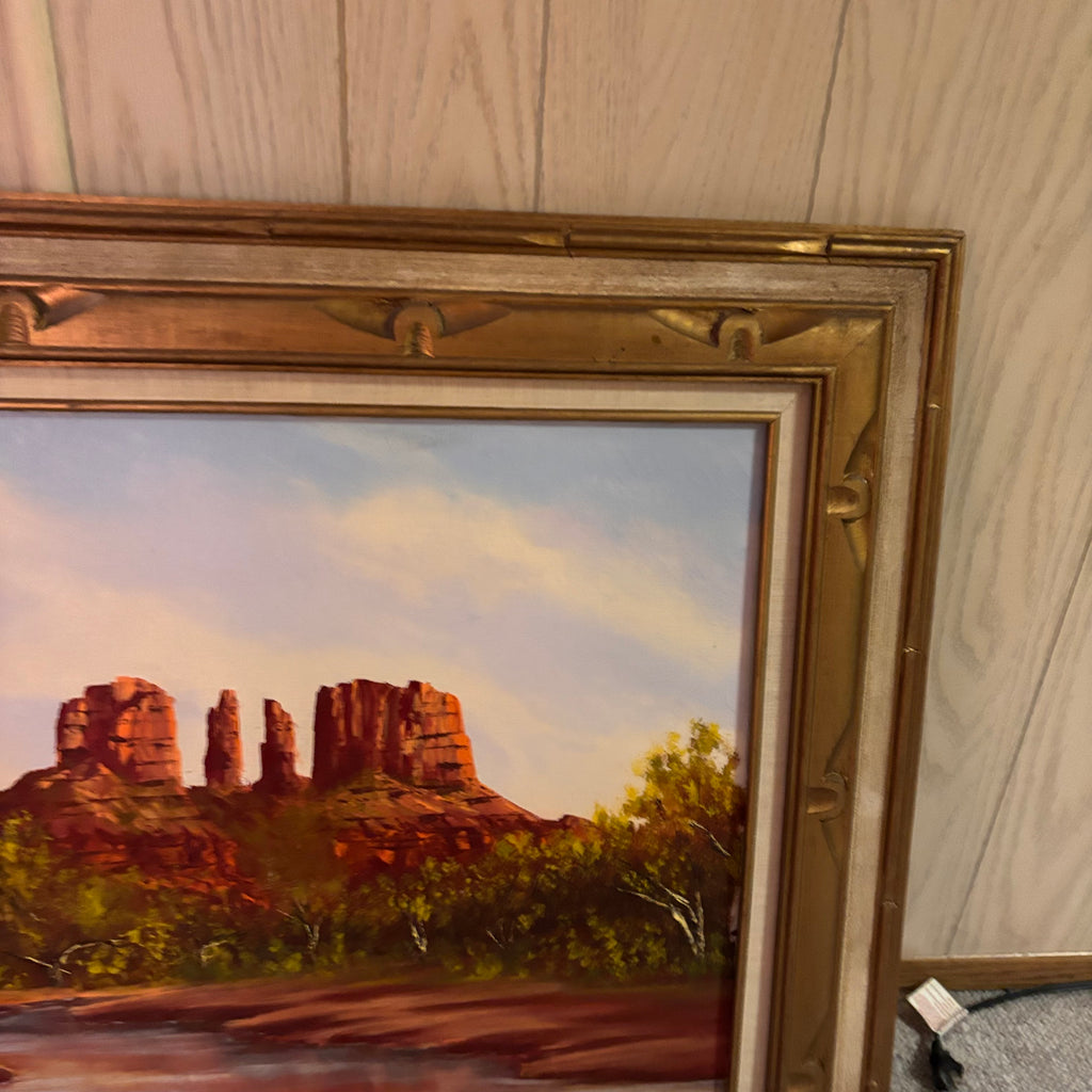 K510 Set of 2 vintage framed paintings