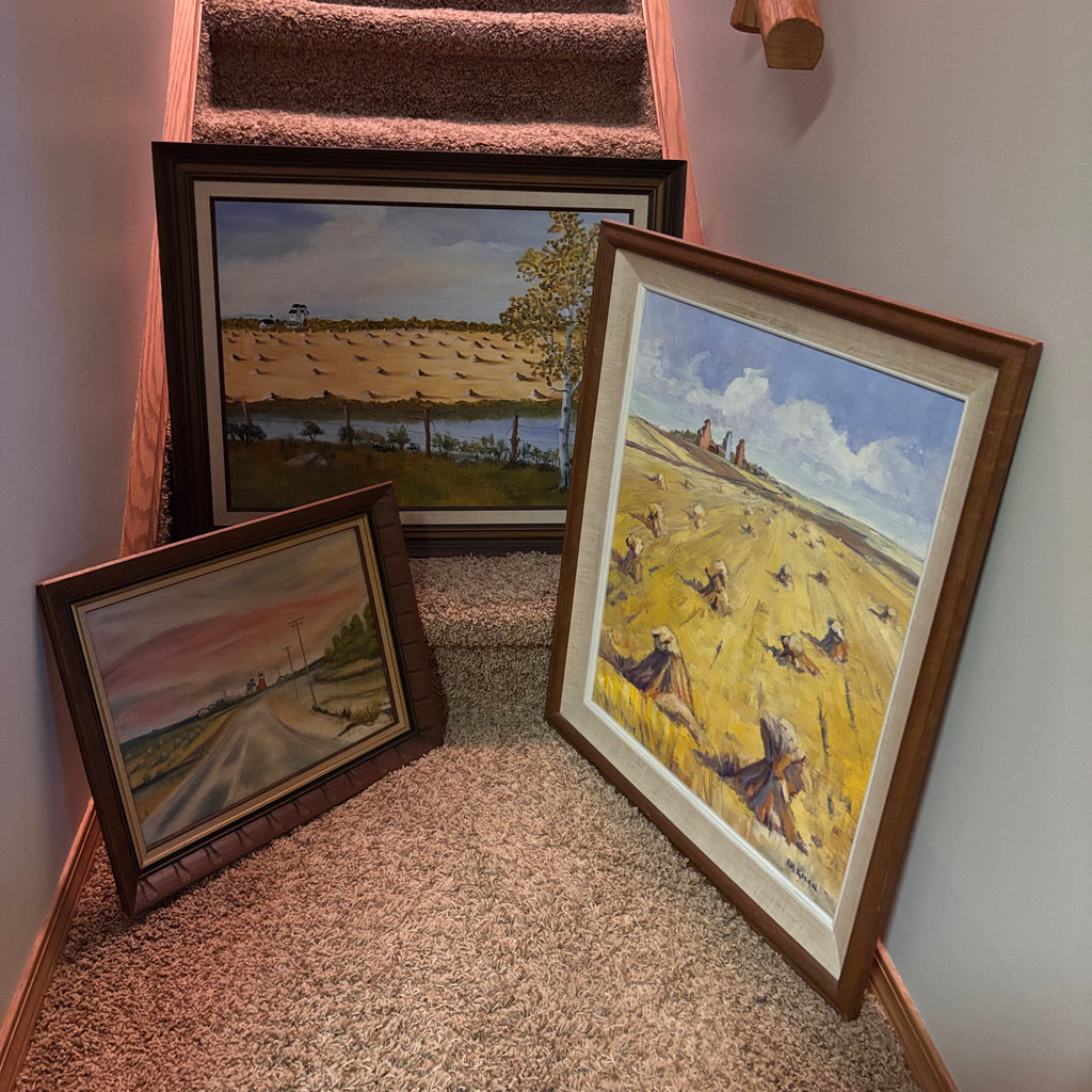 K512 Set of 3 vintage paintings