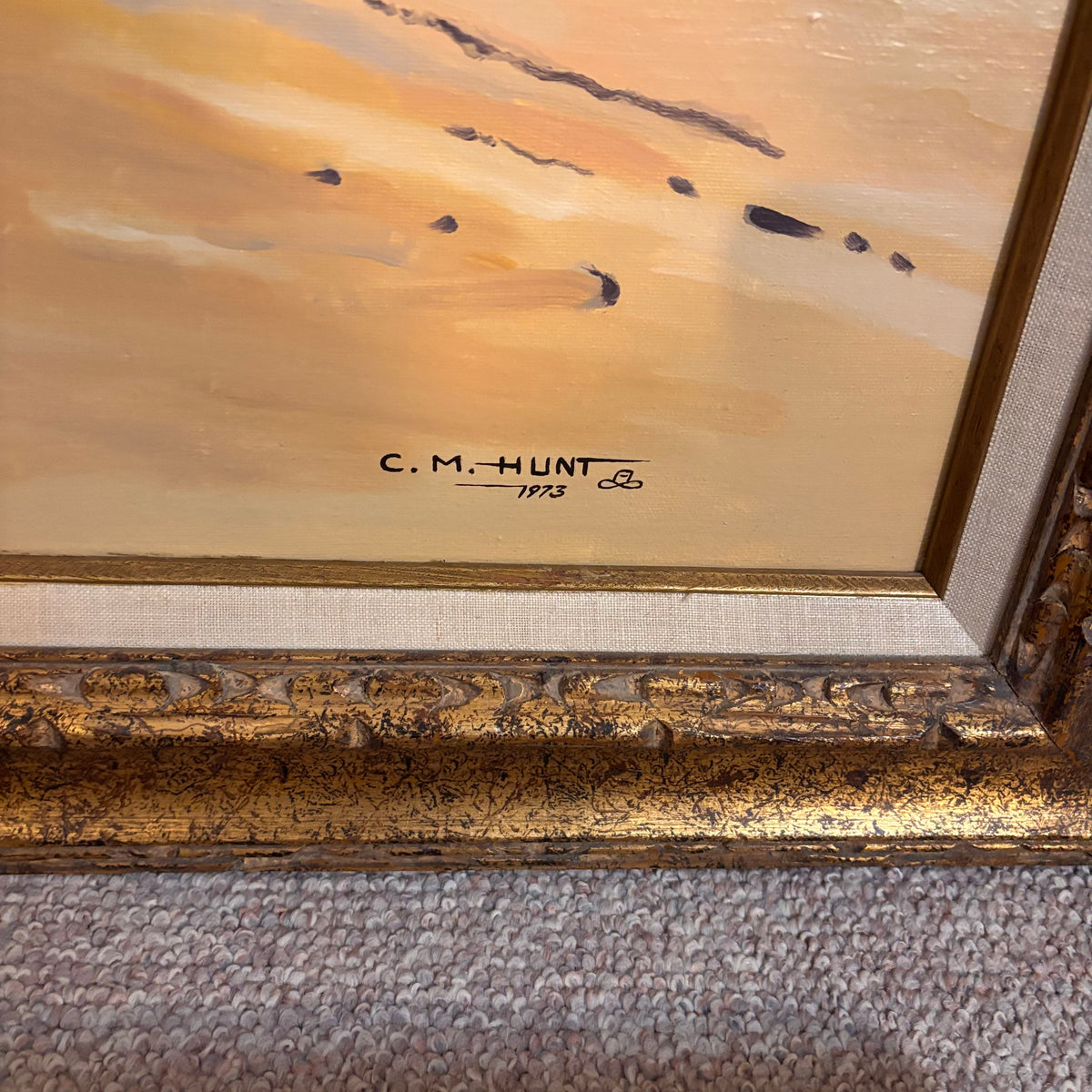 K514 Vintage Artwork Grouping (38" x 32" Framed)