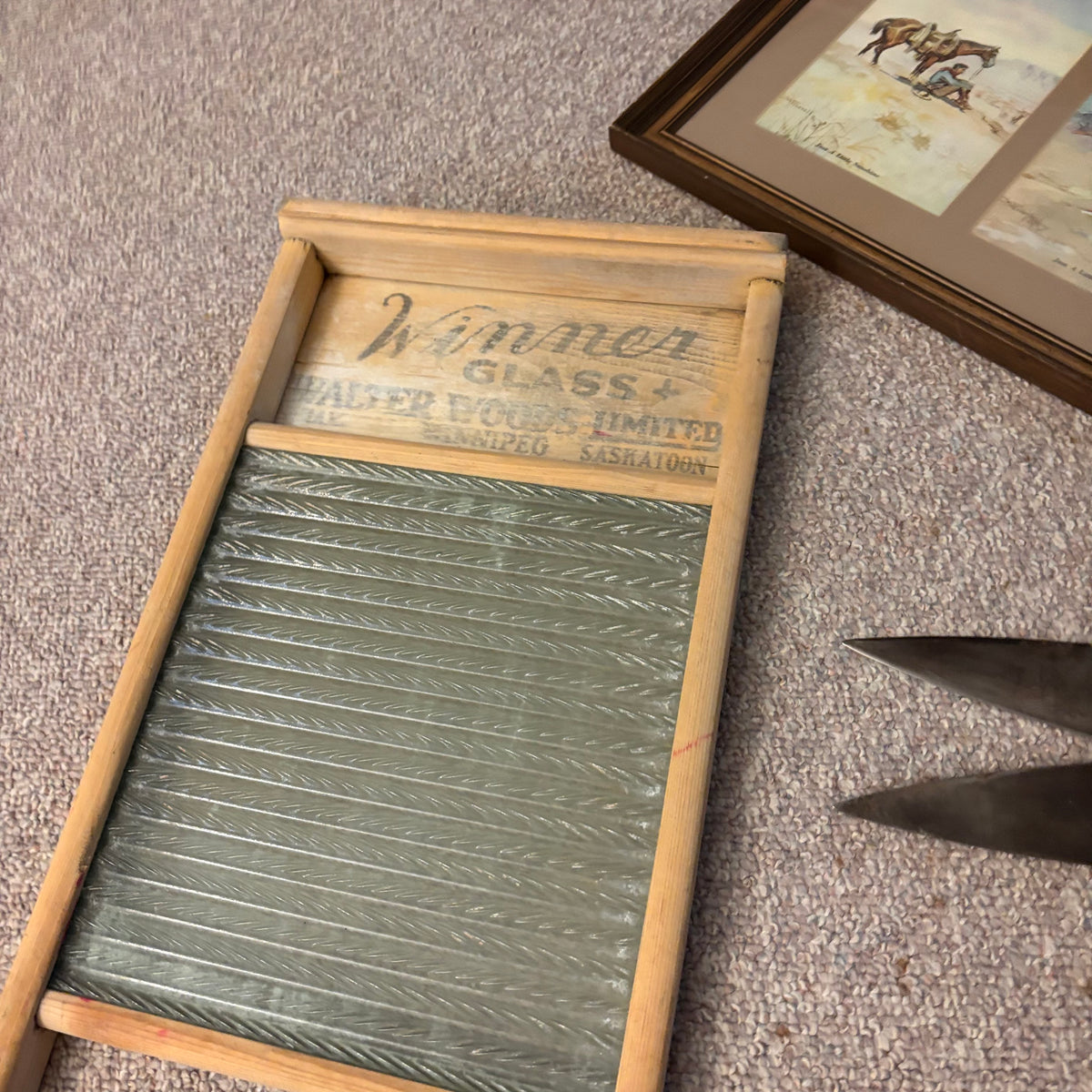 K517 Vintage Grouping (glass washboard and more)