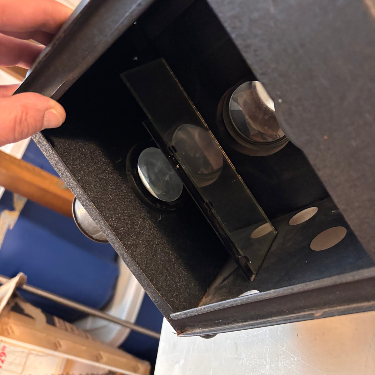 K518 Vintage Electric Magic Lantern projector with 7 slides(untested, table not included)