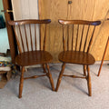 K523 Set of 2 vintage wooden kitchen chairs