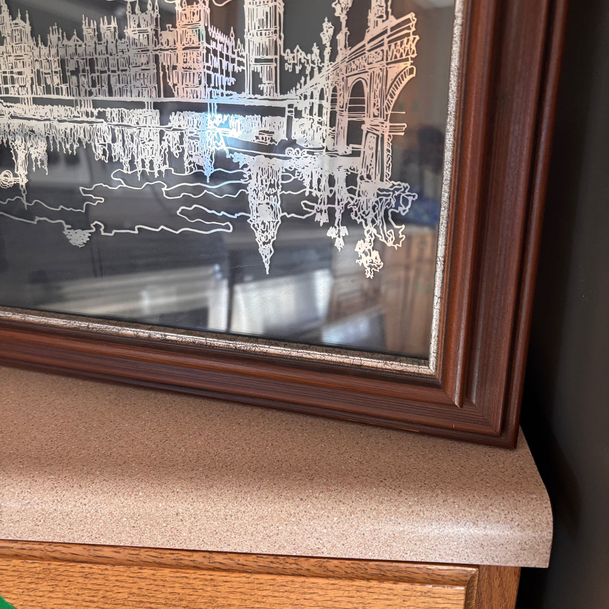 K529 Vintage Grouping (framed artwork and top hat)