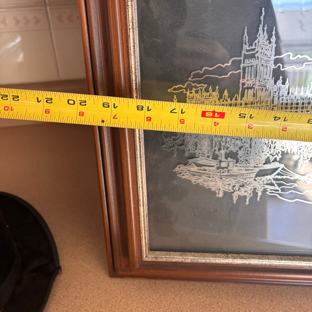 K529 Vintage Grouping (framed artwork and top hat)