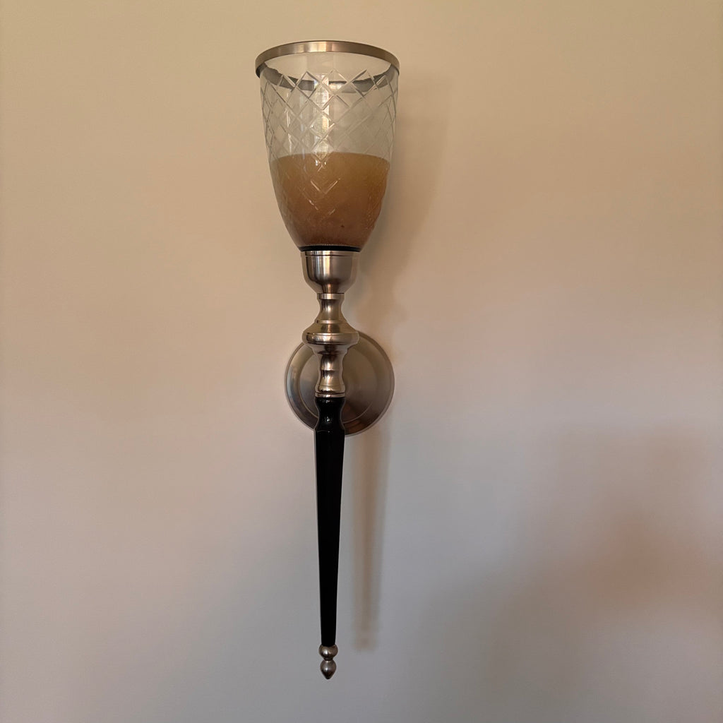X201 Set of 2 wall mounted metal candle wall sconces