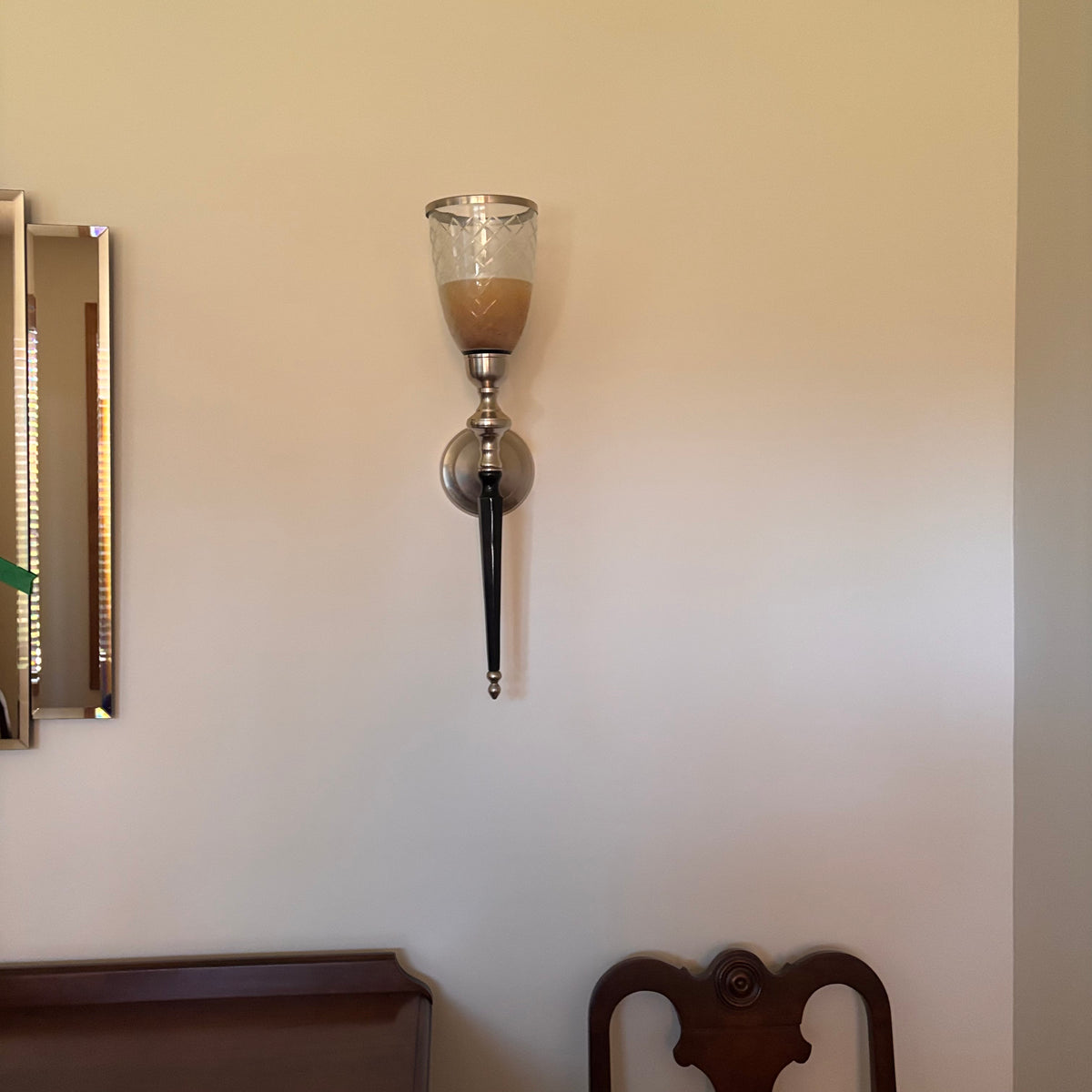 X201 Set of 2 wall mounted metal candle wall sconces