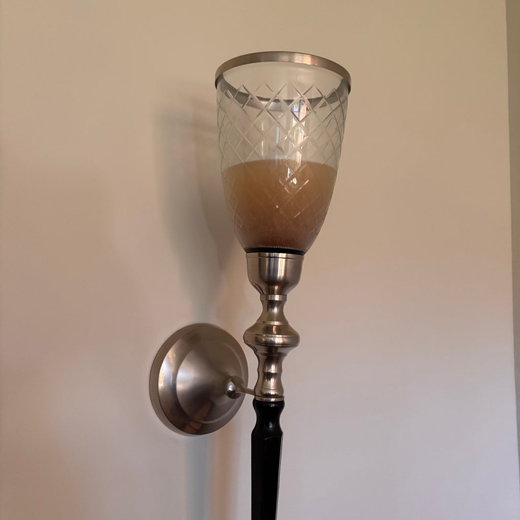 X201 Set of 2 wall mounted metal candle wall sconces