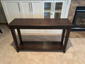 X100 Dark brown wooden ikea Markor console table (47" x 14" x 30" high)