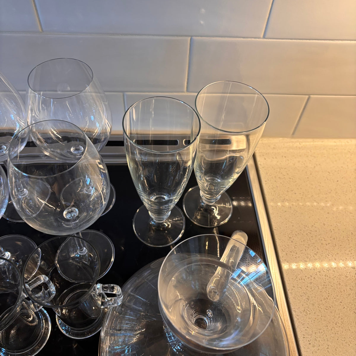 X204 Glassware Grouping (wine glasses and more)