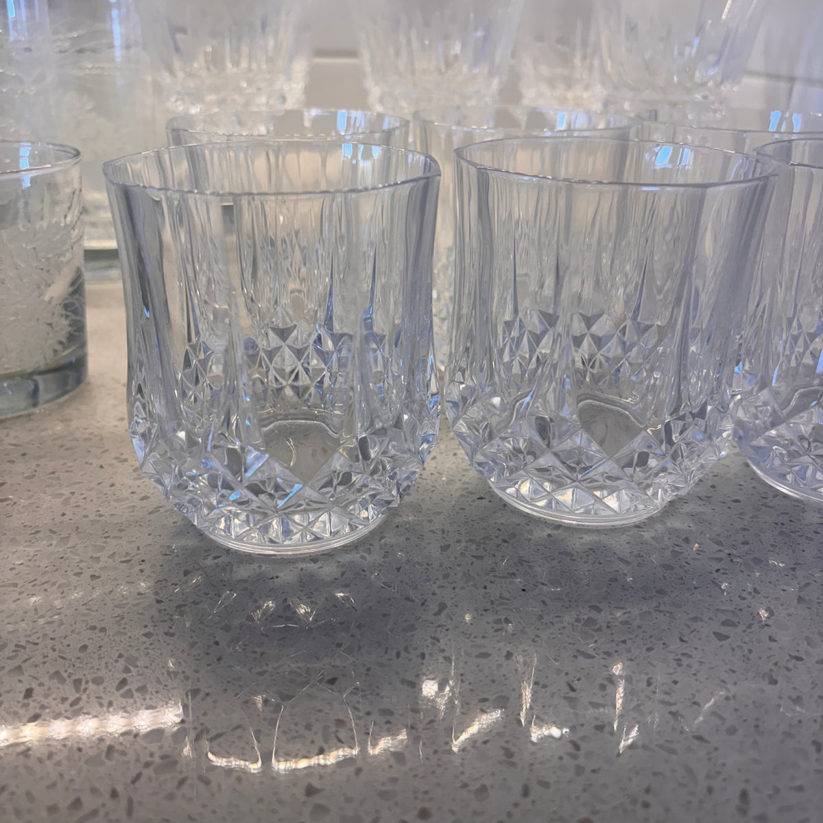 X205 Glassware Grouping (Crystal water glasses and more)