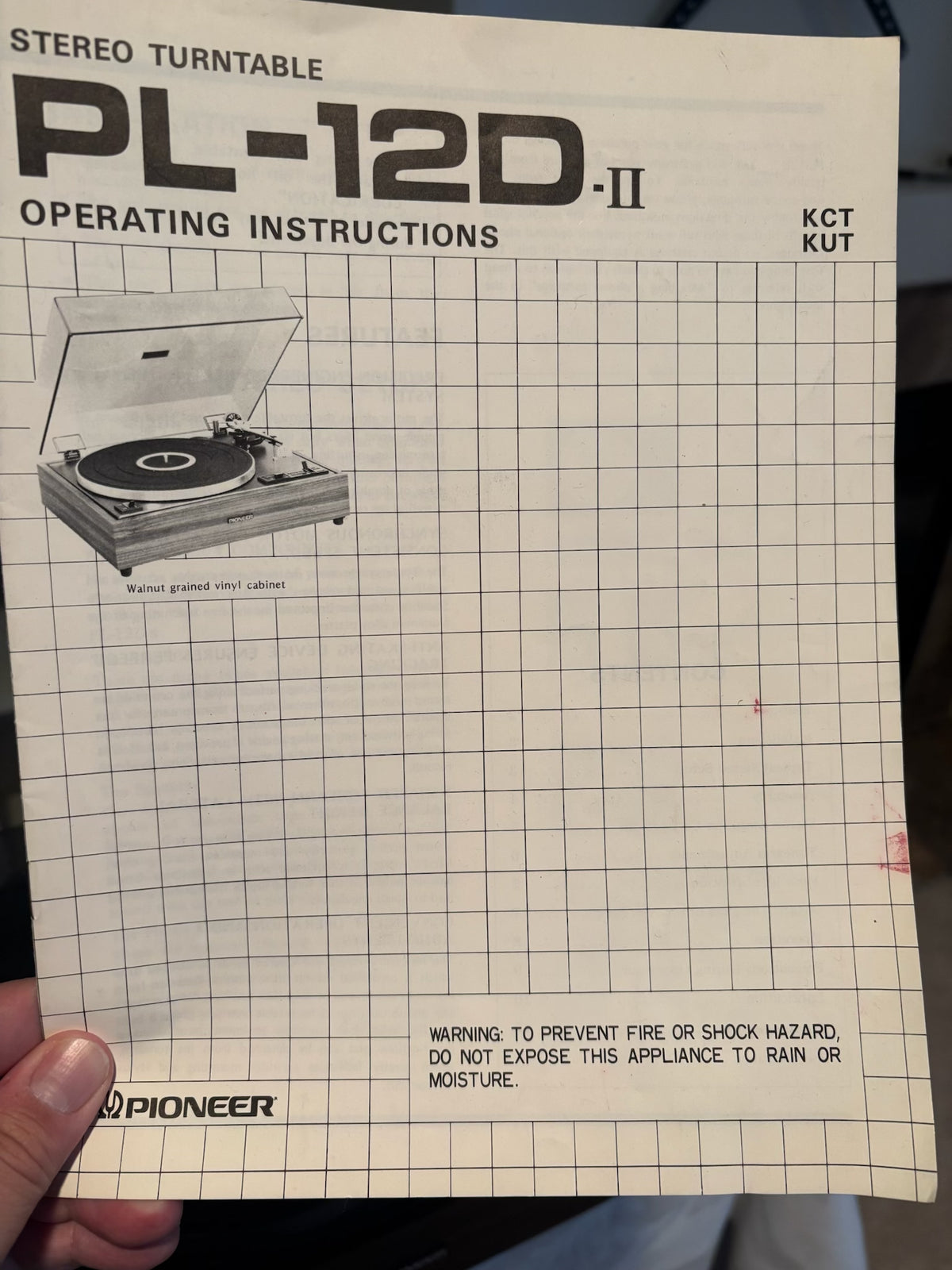 X103 Vintage Pioneer PL-120D turntable