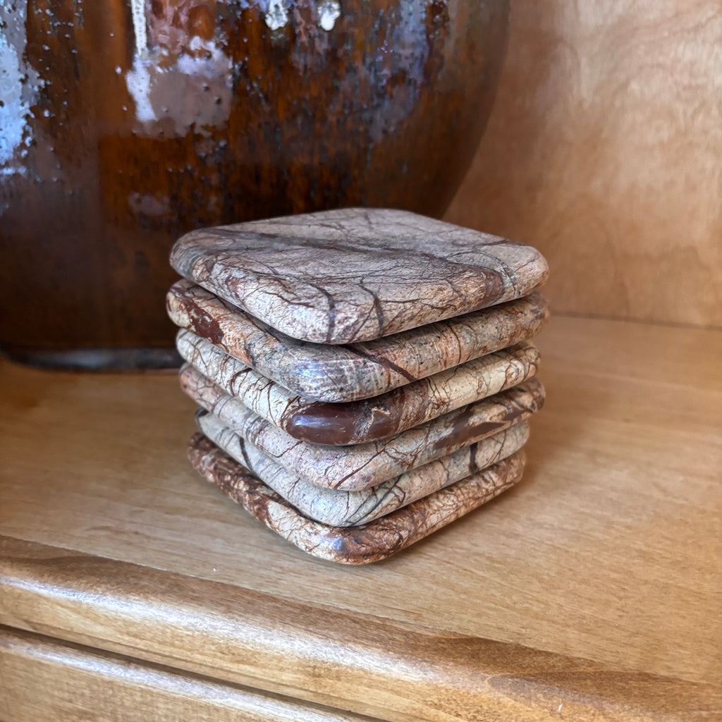 X208 Large Pottery Vase and 6 coasters