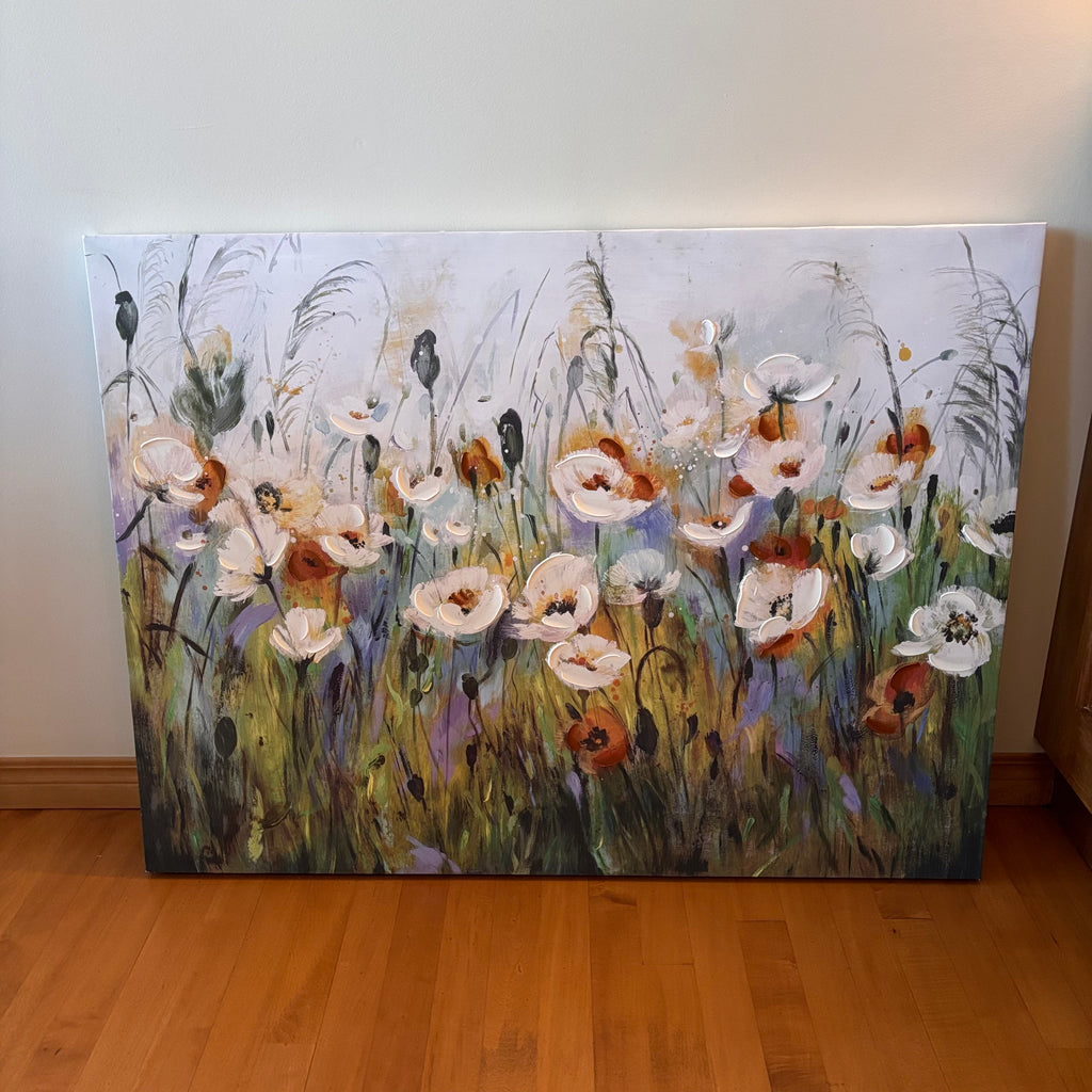 X212 Canvas floral wall art (40" x 30")