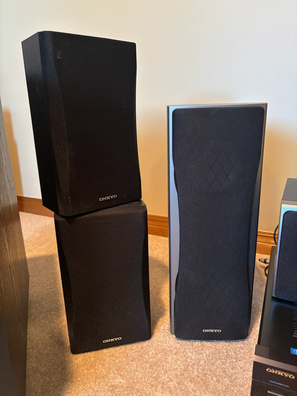 X108 Onkyo surround sound speaker set and Onkyo receiver